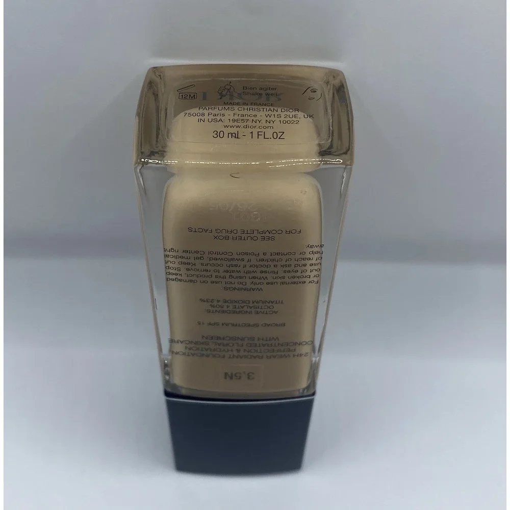 Dior  Forever Skin Glow  24hr Wear Radiant Foundation ~ 3.5N ~1oz Full Size NWOB